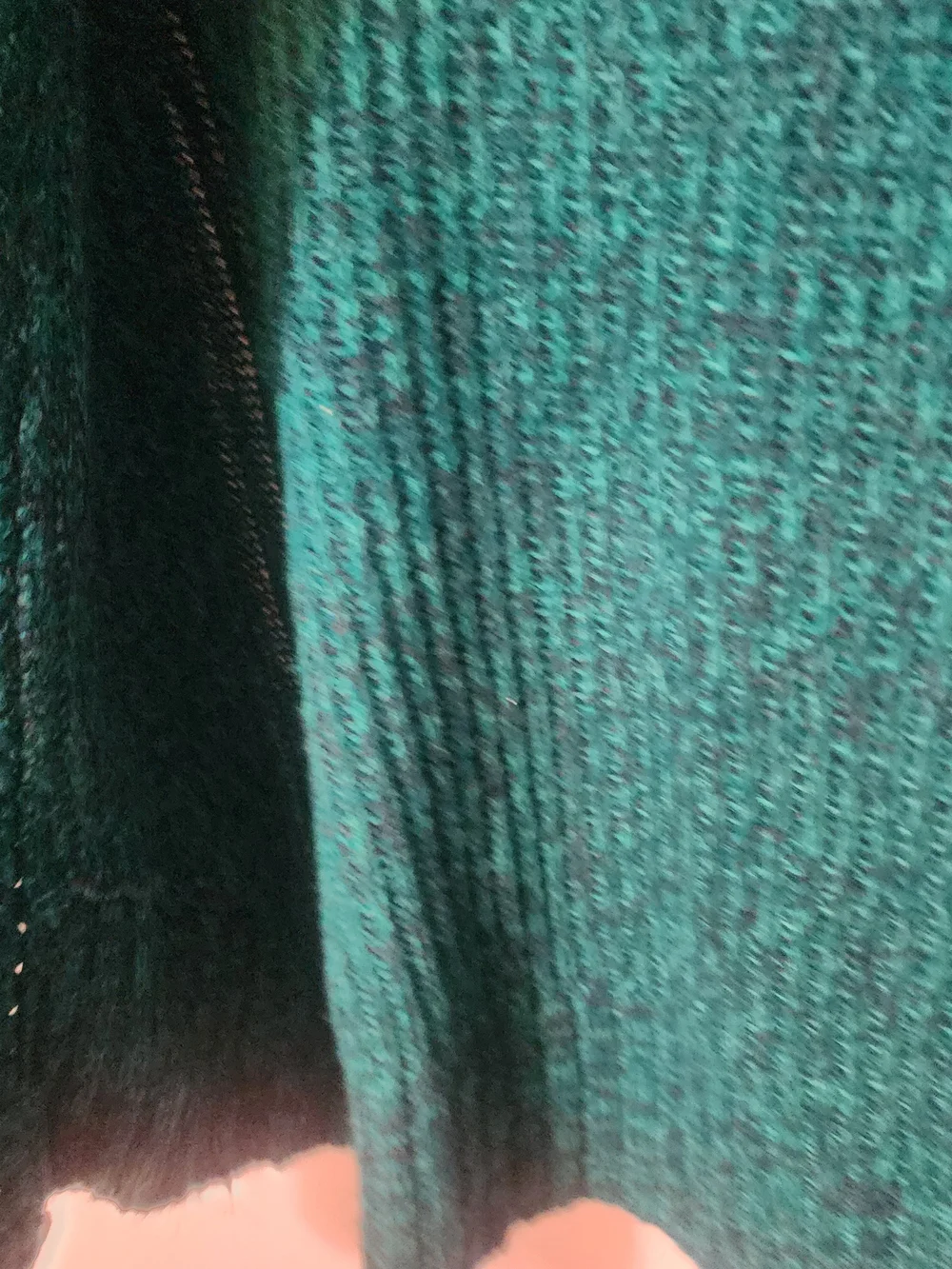 new directions Teal Open-Front Knit Cardigan